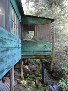 A view of a 1914 Forest Service Cabin in Montana.