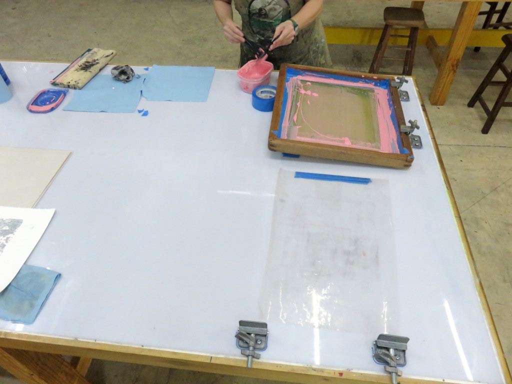 Screenprint clean-up at Turn-Based Press