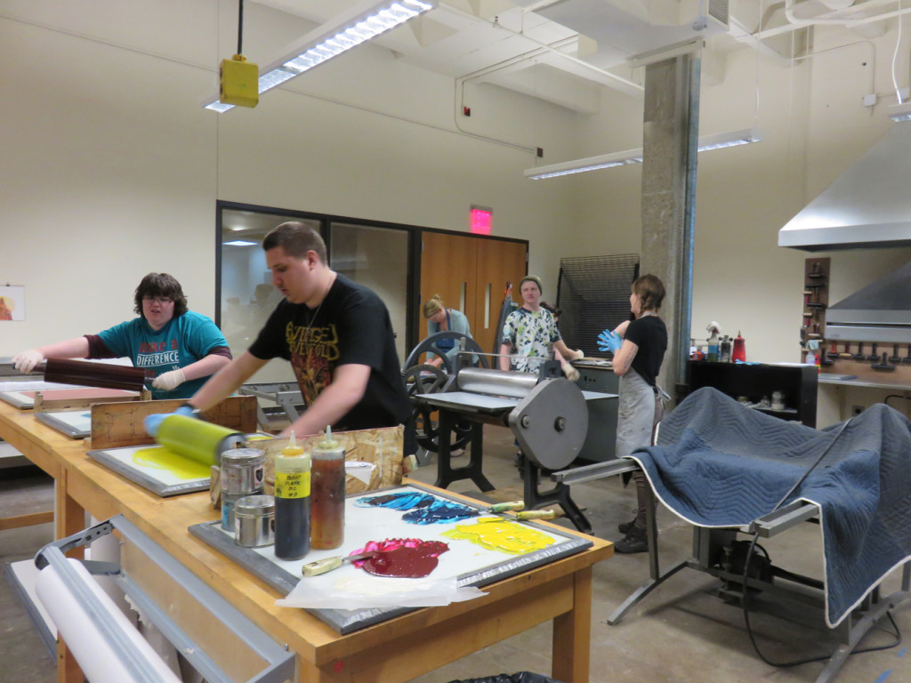 University of Wisconsin at Parkside Printmaking Workshop with vi